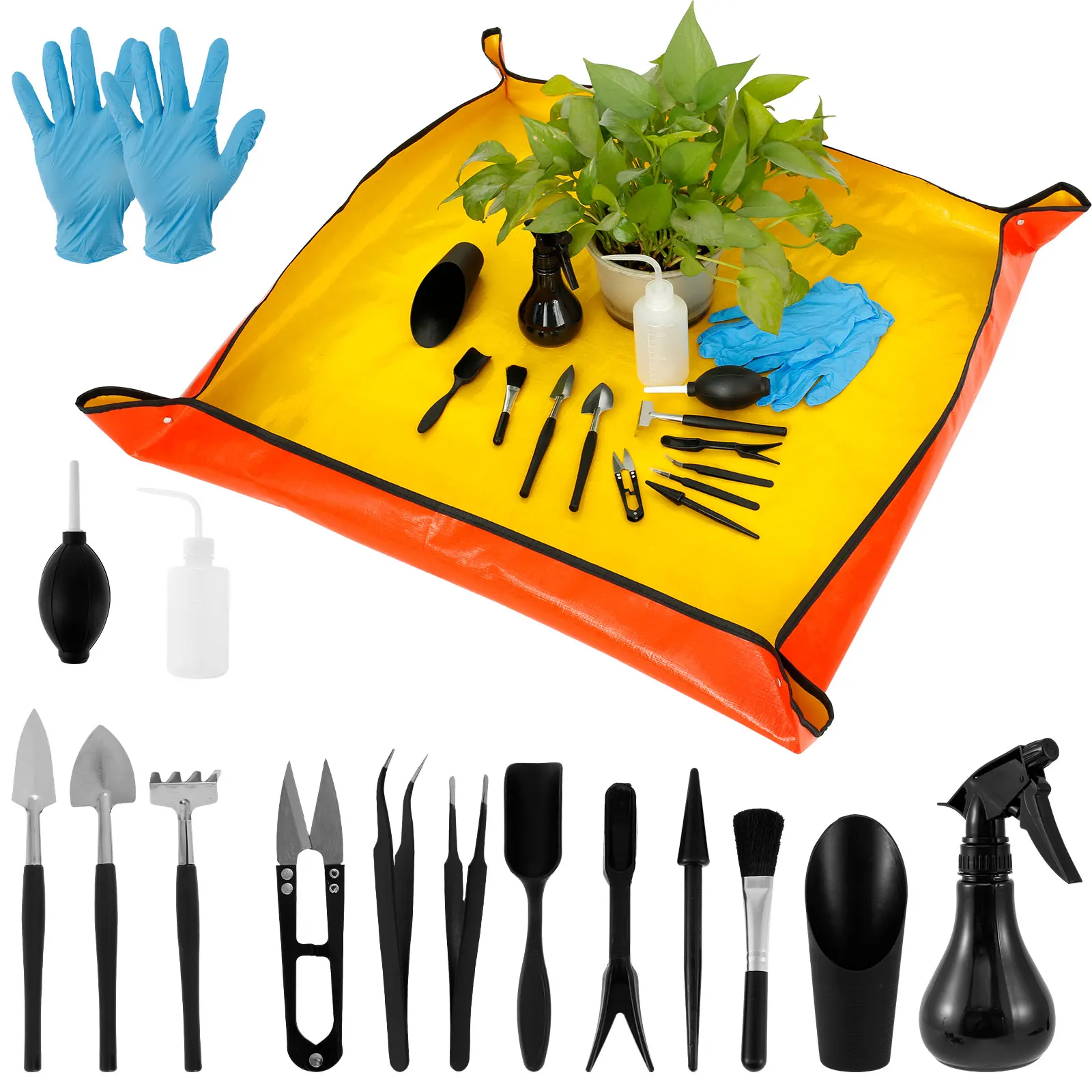 Bonsai Garden Kit - 13/16 adet bahçe etli bitkiler araçları