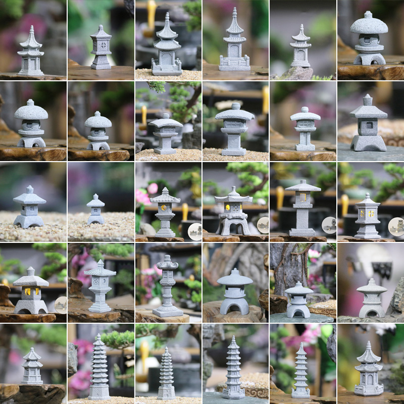 Japan Bonsai Garden - Vintage Zen Minyatür Kum Taşı Kule